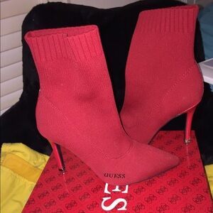 Red Guess booties